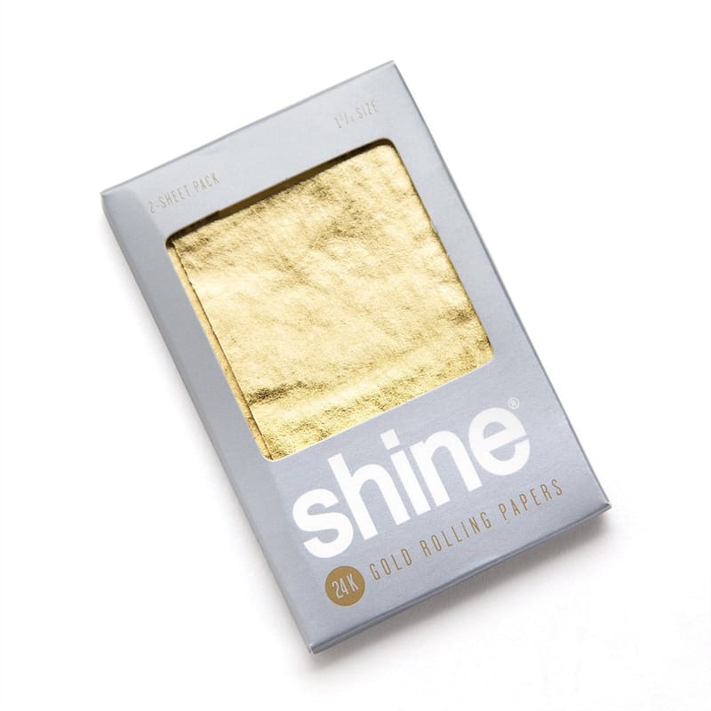 shine 24k gold rolling papers 2 pack